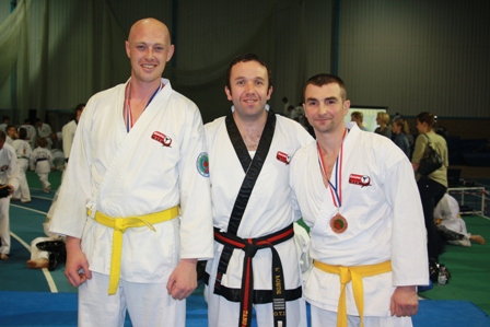 Master Forde with his students Tommy Ryan and Jaroslaw Slaza. Both Tommy and Jaroslaw won multiple medals at the World Championships.