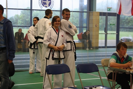 Master Forde with a very  happy Peter Murray winner Gold Medal sparring, gold medal forms, Bronze medal breaking.